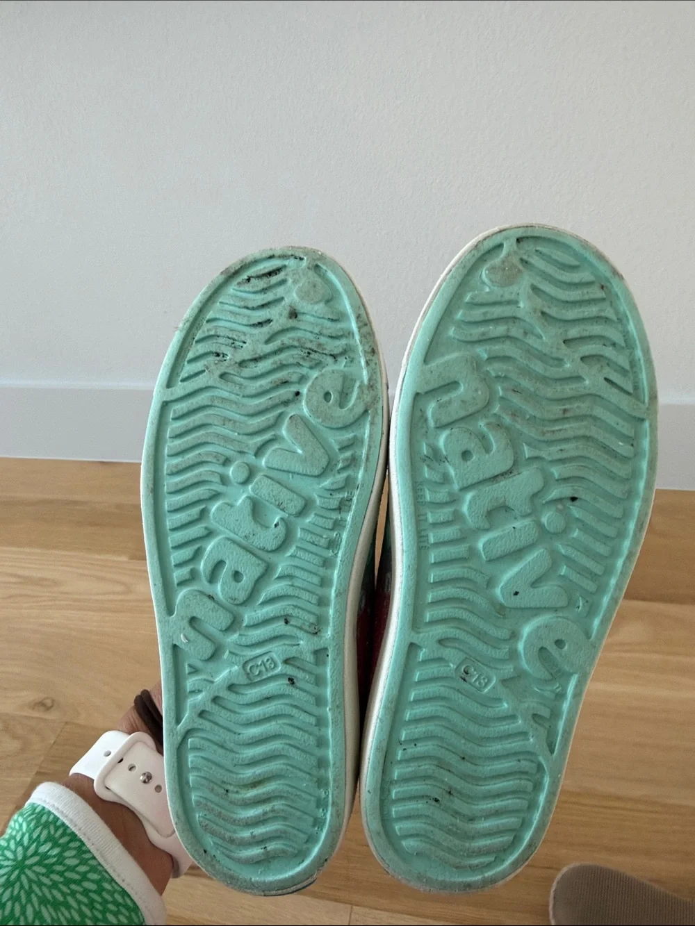 Native Kids Water Shoes in Aqua and Pink